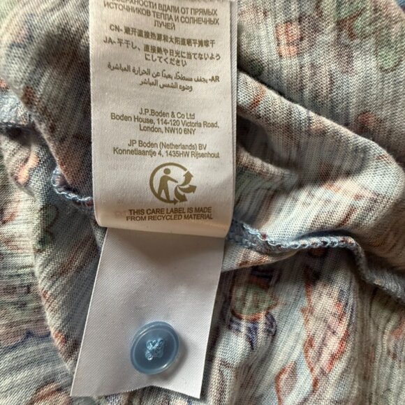 Boden Floral Print Long Sleeve Jersey Shirt - Picture 10 of 10